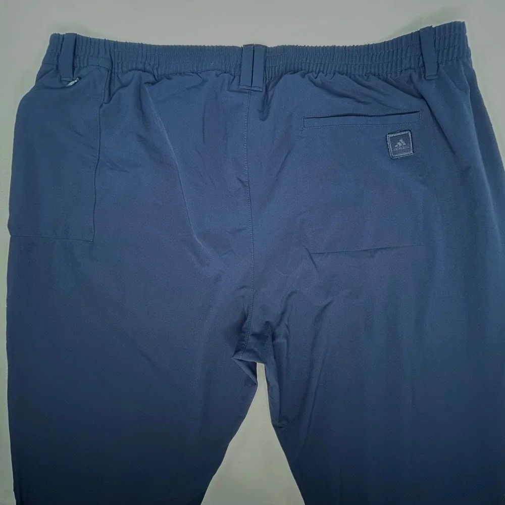 Adidas Mens Golf Pants 40x30 Navy Blue Stretch Performance Tapered Lightweight